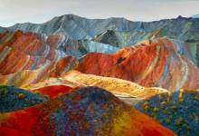 تصاویری از صخره های رنگی در چین