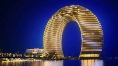 تصاویری از هتل عجیب دوناتی شکل در چین