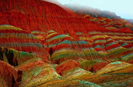 صخره های رنگی,عجایب طبیعت, صخره های Danxia در چین