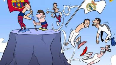 کاریکاتور - بارسلونا بازهم رئال را جا گذاشت!