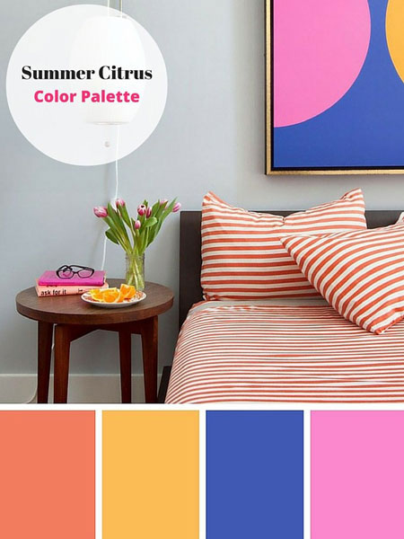 ترکیب رنگ های زیبا برای فصل تابستان,دکوراسیون و چیدمان خانه با رنگ های تابستانی