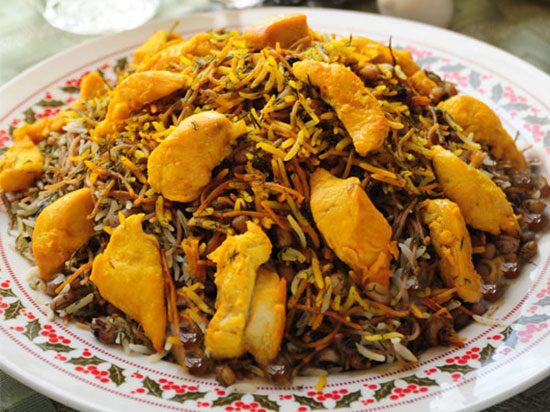 طرز تهیه رشته پلو با مرغ، غذای سنتی ایرانی